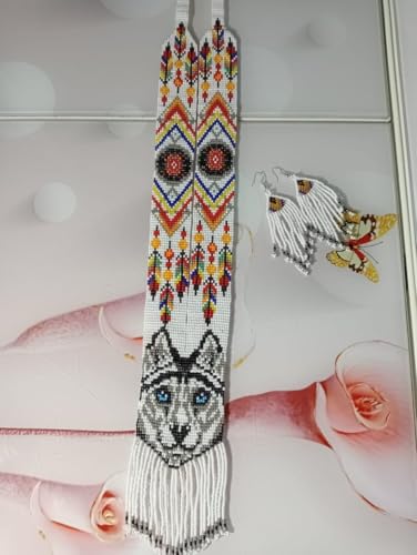 Pendientes y collar de perro gerdan ucraniano, regalo original de joyería artesanal 4
