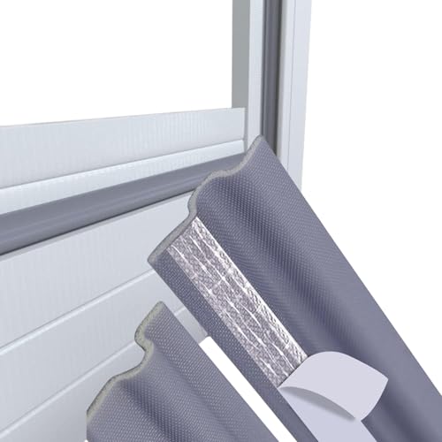 Draught excluder Tape. Window Insulation kit - Draft excluder for Windows - Window Seal Strip 4 or 8 Meters, Choose Gray or White and Avoid Cold or Heat leaks, Acoustic Insulation.