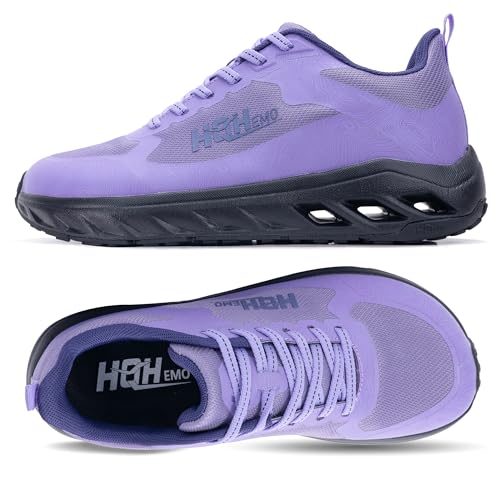 HQHEMO Women Wide Toe Box with Arch Support Walking Tennis Shoes Zero Drop Wide Width Sneakers for Running Lightweight Athletic Shoes