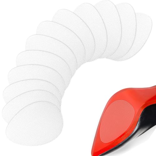 JJiaoLinin Anti Rutsch Sohle Pads,12 Stück Rutschfeste Sohlen-Aufkleber Selbstklebende Anti Rutsch Pads für Schuhe und High Heels Transluzent