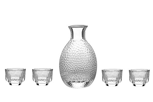 KCHAIN 5 in 1 Glass Sake set (Transparent Glass)