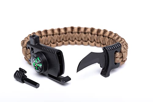 Steinbock7 Zugspitze Paracord-Armband Mit Mini-Messer - Outdoor Multitool