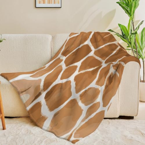 Plaid microfibre flanelle girafe 180x220 cm couverture chaude - 3