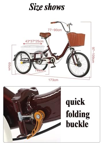 Triciclo Plegable con Canasta Trasera - Gris miniatura 3