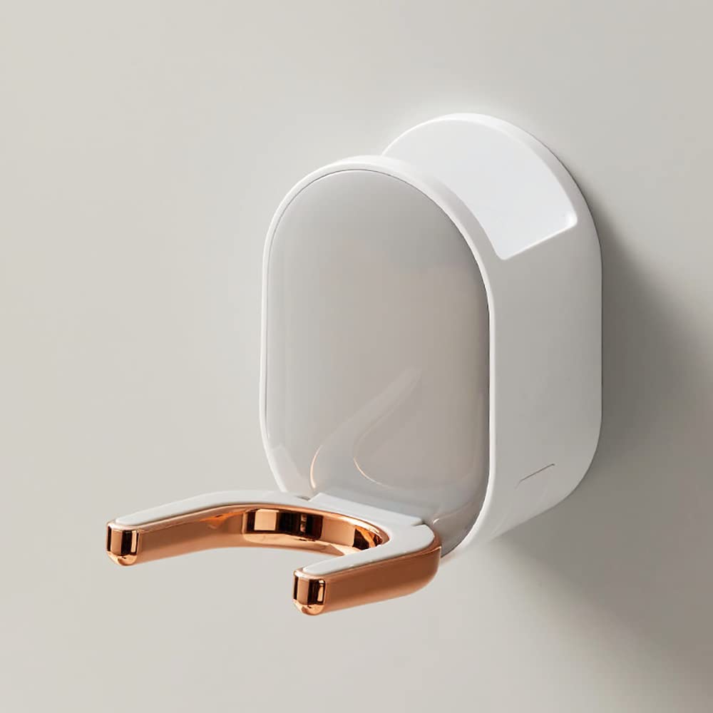 Wall Mounted Hair Dryer Holder Foldable Bathroom Wall Organizer Storage Holder Home Hair Brush Storage Bracket Hair Dryer Rack (gary)