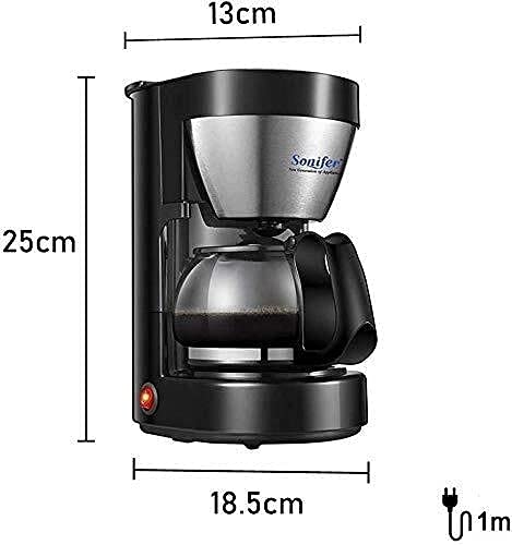 SENWEI Cafetera de 6 tazas, cafetera programable con jarra de vidrio, cafetera de acero inoxidable con cafetera y filtro… - Imagen 6