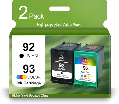Tinta Y Tóner, Office Product C9362WN C9362WN C9361WN - Cartuchos de tinta de repuesto para HP 92 93 92xl 93xl Combo Pack de alto rendimiento para Photosmart C3150 C3180 7850 Deskjet 5440...