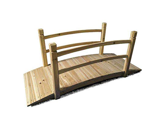 SIAM EXPRESS Wooden Walk On Garden Bridge Ornament Decorative Feature Ponds Streams Borders Outdoor...