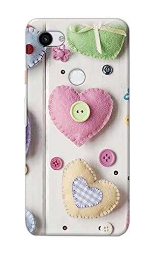 Image of PRINTFIDAA Heart Shape Hard Back Cover for Google Pixel 3A, G020A, G020E, G020B Back Cover -(P6) KAT1010