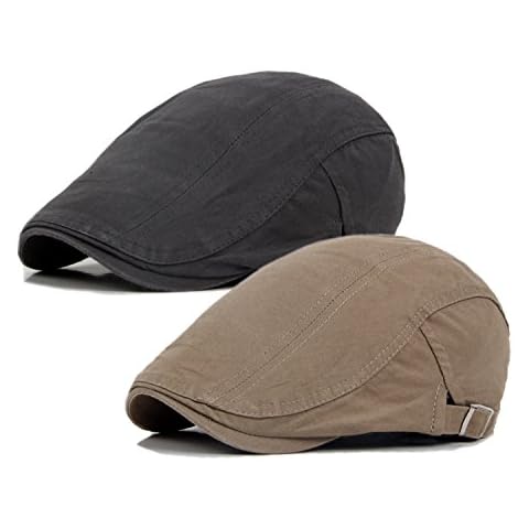 Qossi 2 Pack Newsboy Hats for Men Cover