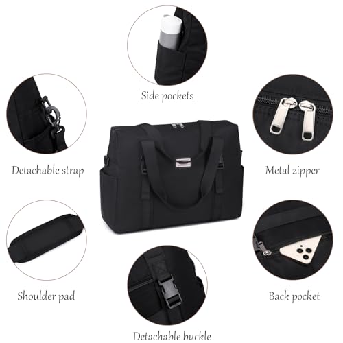 KYALOU Large Travel Tote Bag with Laptop Compartment, Waterproof Top Handle Bags Shoulder Crossbody Handbag4