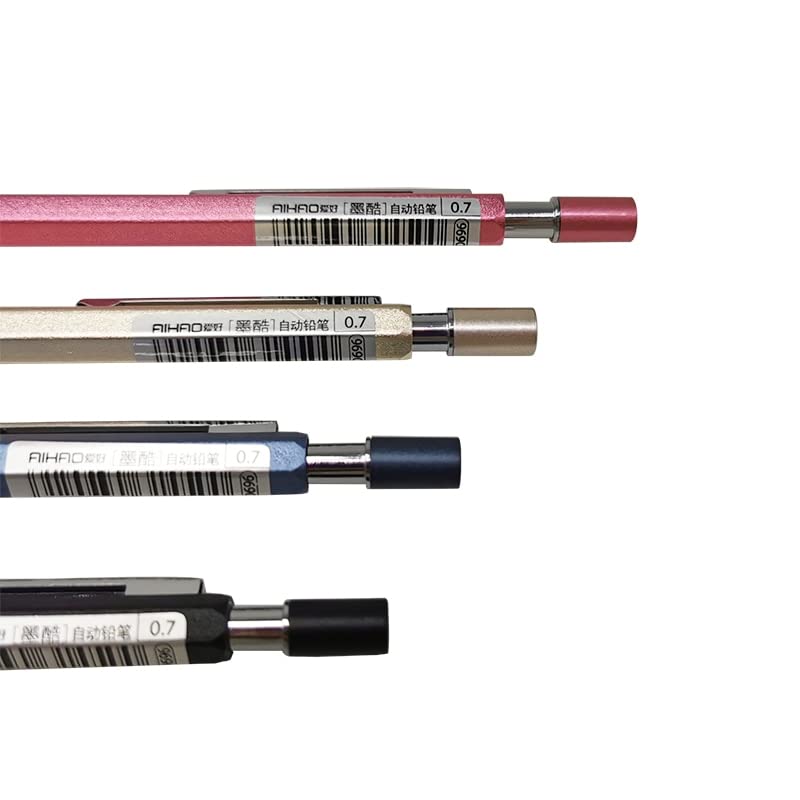 Ołówki 1 szt. Ołówek mechaniczny 0,7/0,5 mm, w całości metalowy, artykuły piśmiennicze, uczniowie, ołówki automatyczne (C 0,5 mm) (A 0,7 mm)