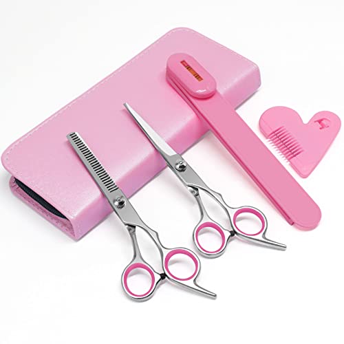 Hair Cutting Kit for DIY Hair Cutting at Home, Hair Scissors, Split Ends Trimmer, Bangs Clips, Professional Hair Cutting Tools for Women, Kids