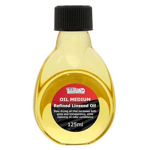 U.S. Art Supply Refined Linseed Oil, 125ml / 4.2 Fluid