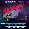 Mouse Sem Fio Gamer, 2.4G, Bluetooth, USB-C, 8000 DPI, 1000Hz, 9 Botões Programáveis, RGB 16,8M, Bateria 1000mAh, Ergonômico para PC/Notebook #2