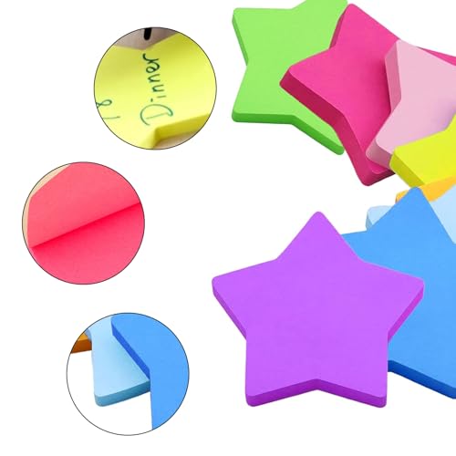8 Stück Haftnotizen Stern Sticky Selbstklebende Klebezettel Aufkleber Schreibset Notizblock Büro Studenten Mitgebsel Geburtstagsgeschenk Weihnachten