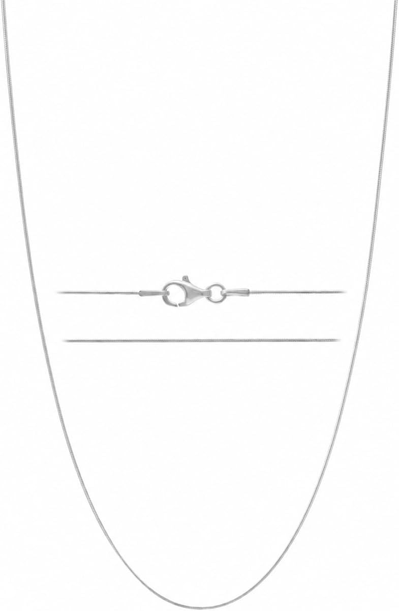 KISPER 925 Sterling Silver Snake Chain Necklace for Women and Men Thin