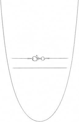 KISPER Silver 8 Sided Snake Chain Necklace Thin, Dainty, 925 Sterling Silver Jewelry for Women & Men with Lobster Clasp Made in Italy