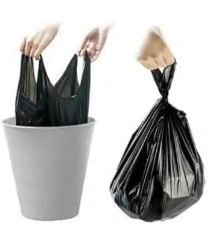 Image of Biodegradable Garbage Bags,Home Kitchen- Size 20 X 26 Inches 30 Pieces Bags Dustbin Bag /Trash Bag /With Handles- 1 Packet