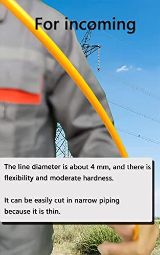 Fish Tape Steel Wire Puller 1/6Inch 200-Foot With A Wire Storage Casewire-Through Tool Twist-Shaped Wire For Wiring, And Incoming Lines In The Attic, Etc Dual Range For Broad Application[4Mm 200-Foot] #TOP2