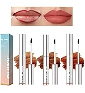 Lipstick Set Peel Off Lip Liner Light Brown/Dark Brown/Burgundy Durable Lip Liner Stain Mat...