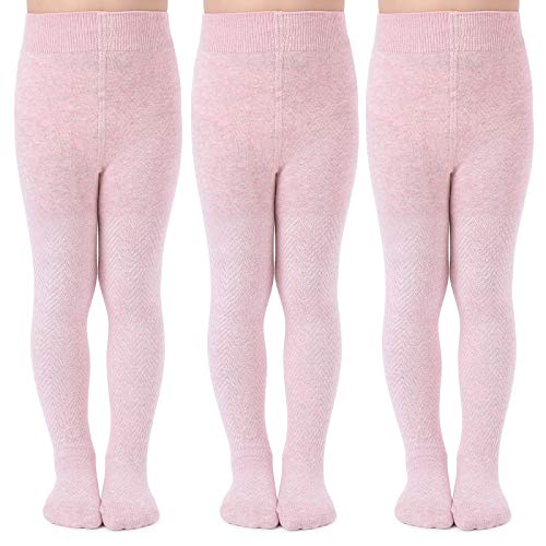 tanzdunsje Mädchen Strumpfhosen Kinder Strickstrumpfhose Baumwolle 3 Pack halten warm Cover