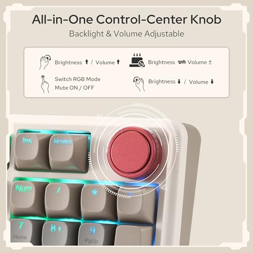 Image of Redragon K768 PRO 100 Keys Wireless Gasket RGB Gaming Keyboard, Massive 8000 mAh PBT Mechanical Keyboard w /Hot-Swap Socket, Dedicated Knob Control & 5-Layer Noise Dampening, Custom Yolk Linear Switch