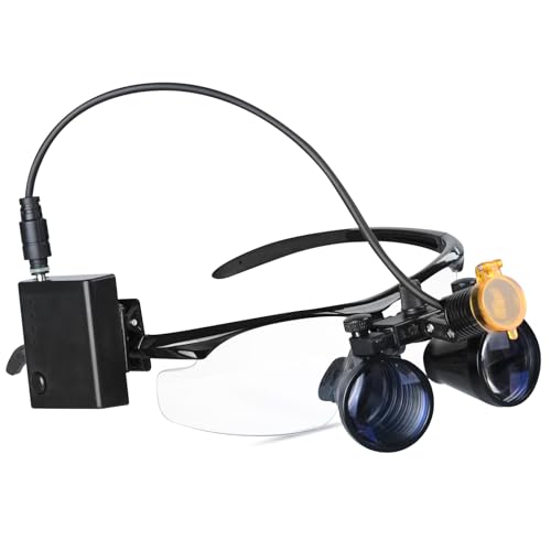 Binocular Loupes with Light, 3.5x Magnifying Optical Glasses+3W LED Head Light Lamp＋Organizer Bag