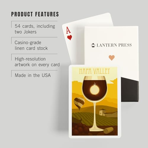 Juego de 52 cartas de póker estilo Napa Valley miniatura 3