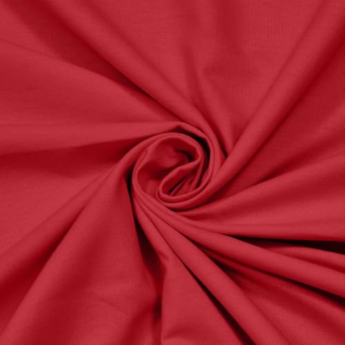 Image of THE LINEN COMPANY Canvas Cotton Window Curtains with Steel Eyelet for Living Room /Dining Hall /Hotel /Farm House 1 Pcs Set (4.5ft x 5 ft, Chii Red)