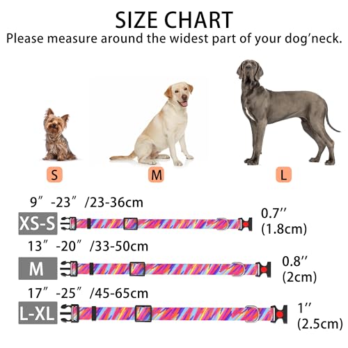 Grepad-Fadeless-Print-Dog-Collars-for-Puppy-Small-Medium-Extra-Large-Dogs-Girl-BoyFemale-Male-Cute-Dog-Collar-for-DogsDurable-Charms-Floral-Soft-Dog-Collar-with-Quick-Release-Safety-Buckle