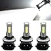 JahyShow 3 Pack 4800LM High Power 270W Super White 6000K Headlight LED Light Bulbs Replacement for Polaris Sportsman ACE HAWKEYE MAGNUM RANGER RZR 1600LM & 90W Per Bulb, 4011066, 4030048, 4010253