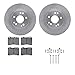 Dynamic Friction Company Front Brake Rotors with 5000 Advanced Brake Pads includes Hardware 6512-63282