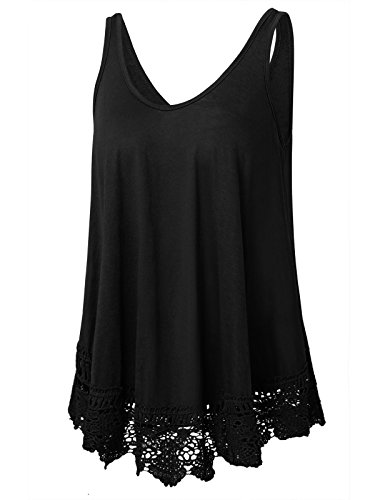 Plus Size Swing Lace Flowy Tank Top for Women3