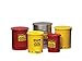Justrite Oily Waste Can, 10 Gal., Steel, Red