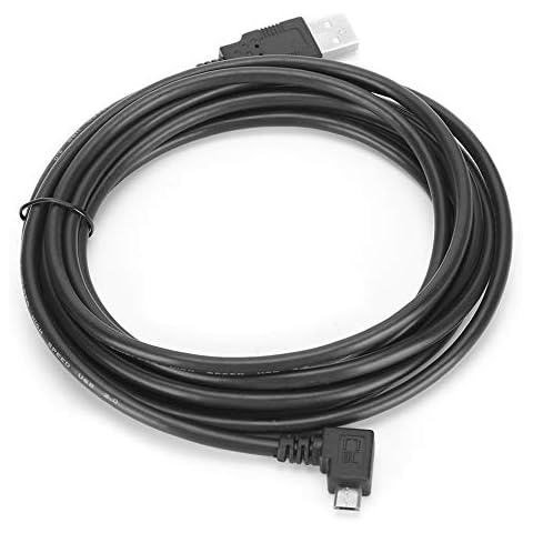 Extra Long Mini USB Cable, Easily Convert Micro USB Micro USB Left Angle, Copper 90 Degree Micro USB, Black 3m/9.8ft for Phone Cover