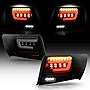 ACANII - For 2008-2011 Subaru Impreza/WRX 4-Door Sedan Black Smoked Full LED w/ Tube Tail Lights Brake Lamps Left+Right