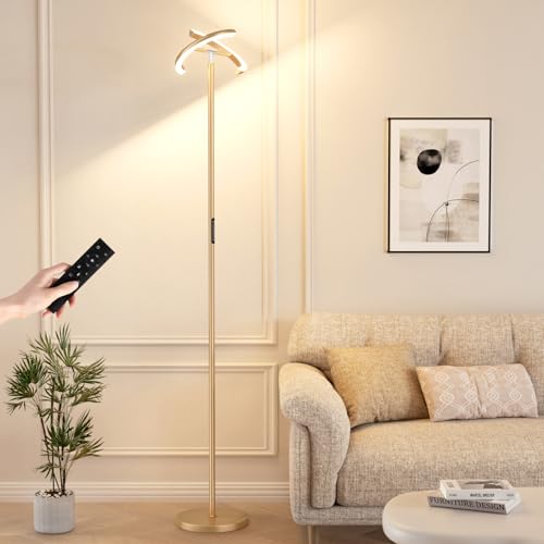 PreeOtti 70-Inch Gold Torchiere