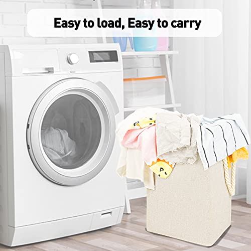Gzmxm Laundry Basket Hamper With Lid And A Removable Bag 72L Large Collapsible Laundry Baskets Dirty Clothes Hamper With Detachable Rods, Foldable Washing Bin For Clothes And Toys - Beige #TOP6