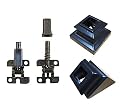 Adjustable Angle Connectors with Shoes for Easy Installation of 1/2" Hollow Metal Balusters (12 Connectors 12 Flat Shoes)