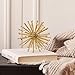 TICKCACY 4.5” Metal Spike Sphere Tabletop Decor, Gold Geometric Decorative Ball, Abstract Sculpture Table Decorations for Home, Art Decor Orb for Living Room Bedroom Office