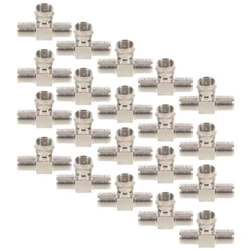 SHINEOFI 20pezzi Splitter di Segnale Vie Connettore Adattatore per Cavo Antenna Televisiva Splitter Connettore Divisore Tipo Giunto Antenna Cavo Coassiale