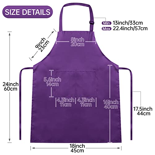 Imerago 15 Pcs Kids Aprons With Pockets Adjustable Chef Painting Aprons Bulk For Girls Boys Aged 6-13 Cooking Baking Crafting Multicolor #TOP1