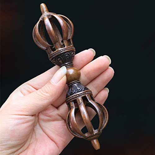 6" Tibetan Buddhist Dorje Vajra Pestle, 100% Handmade In Nepal Red Copper Nine Shares Buddhism Amulet,Tantric Energy Device,For Prayer Meditation Yoga #TOP3