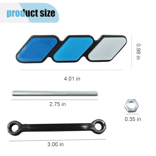 Image of Car Grille Decoration Badge - Tri-Color Grille Badge Emblem Front Grille Insert Trims - Car Truck Label Decoration Accessories Fit for Tacoma 4Runner Tundra Sequoia Rav4 Highlander (Blue)