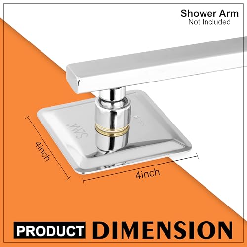 Image of SAM Shower Slim High Pressure Rainfall Showerhead Without Arm for bathroom (Ultra Slim, 4 * 4)
