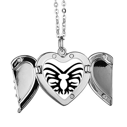 Collier ailes d'ange avec illustration noire M pour un look bohème