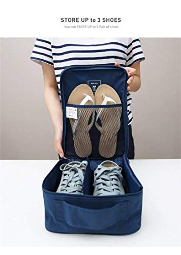 Image of Styleys Waterproof Shoe Bag /Shoe Pouch For Travelling /Storage (Navy Blue) - S1095