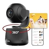SiiPet PawTrack 4K Pet Camera with Auto Tracking, 360° Pan/270° Tilt, Behavior Alerts & Smart Pet Vlog & Two-Way Audio, Privacy Mode, Multi-Pet ID, 1080p Daily Recording Smart Pet Monitor
