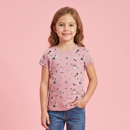 Image of Stories.Label Girl Cotton Printed T-Shirts in Half Sleeves Regular Fit, Soft Durable Fabric, No Shrinkage, Long Lasting Print Colors (7-16 Years)